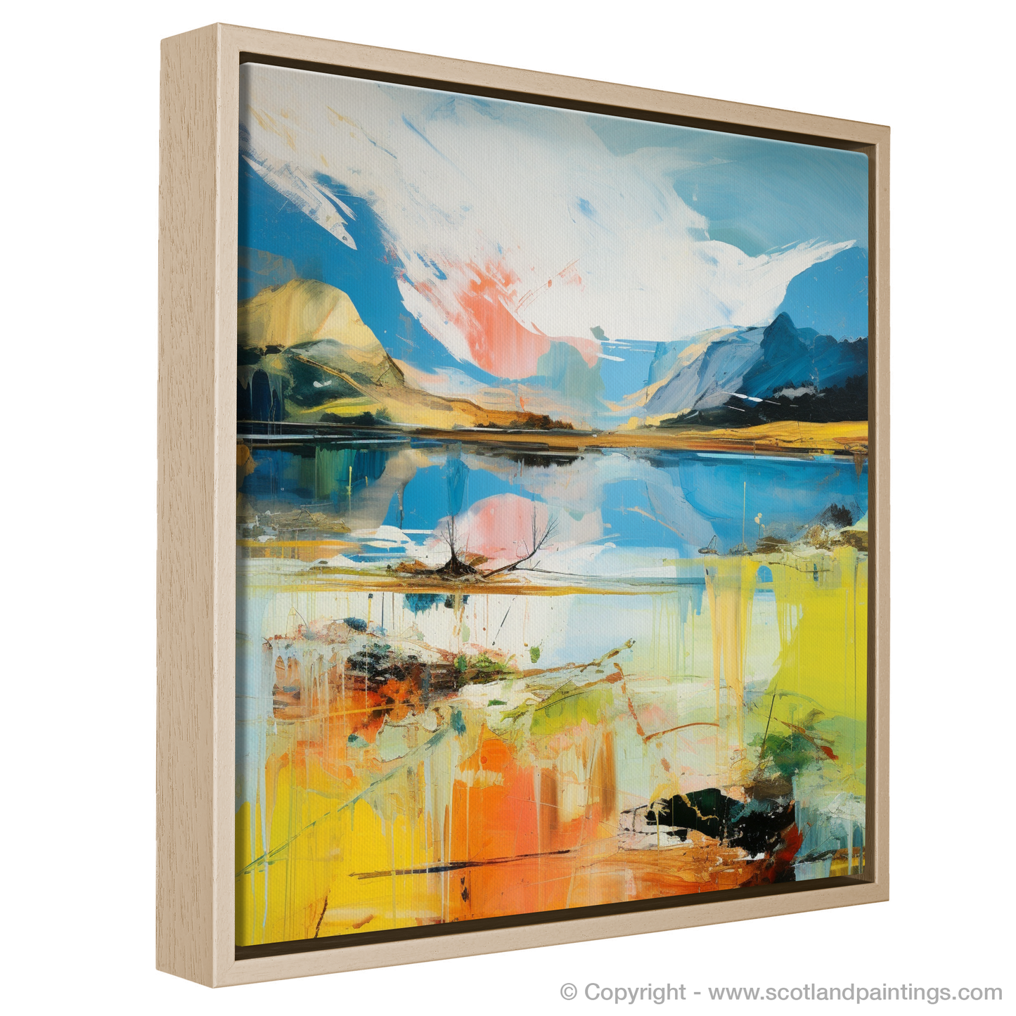 Painting and Art Print of Loch Awe, Argyll and Bute in summer entitled "Summer Essence of Loch Awe".