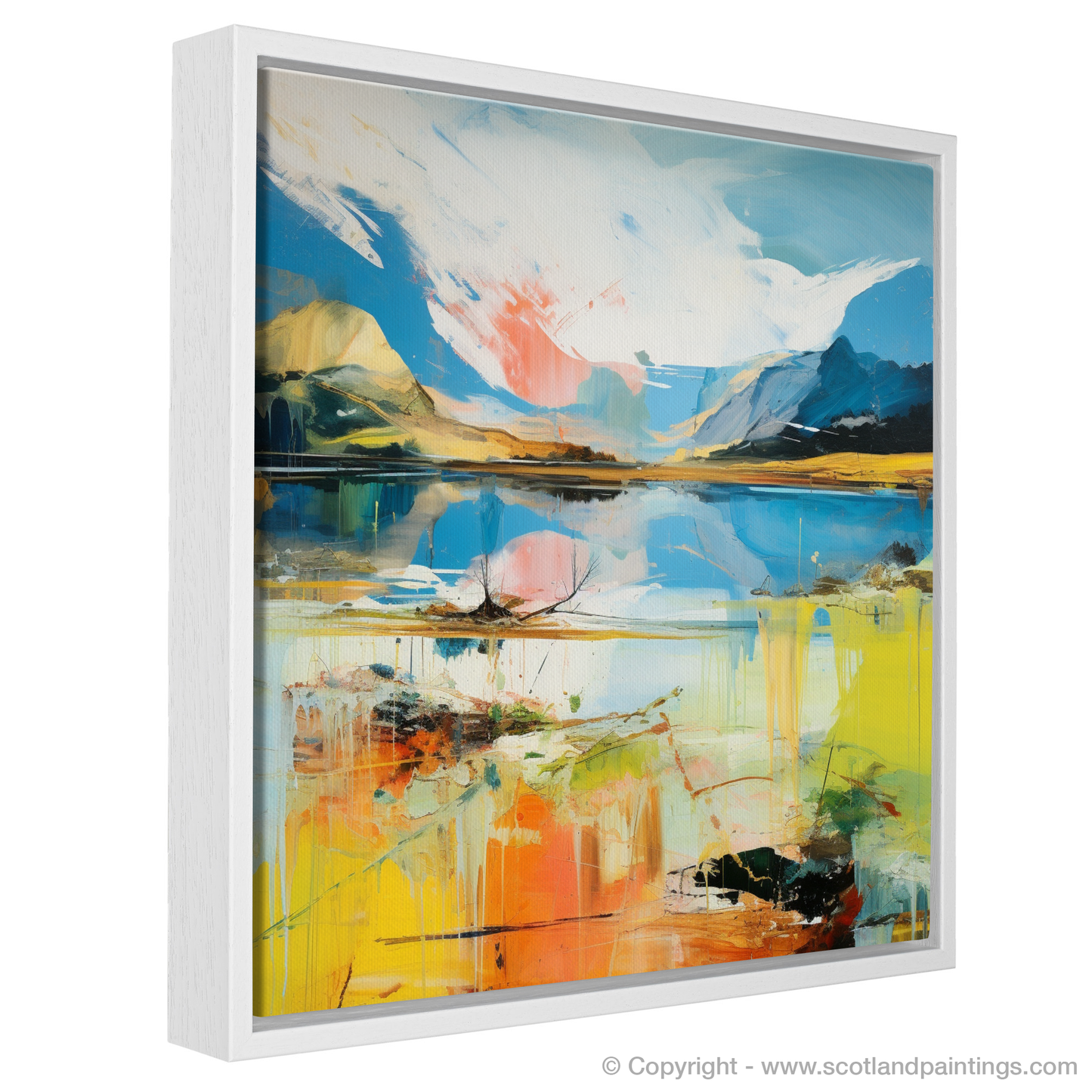 Painting and Art Print of Loch Awe, Argyll and Bute in summer entitled "Summer Essence of Loch Awe".