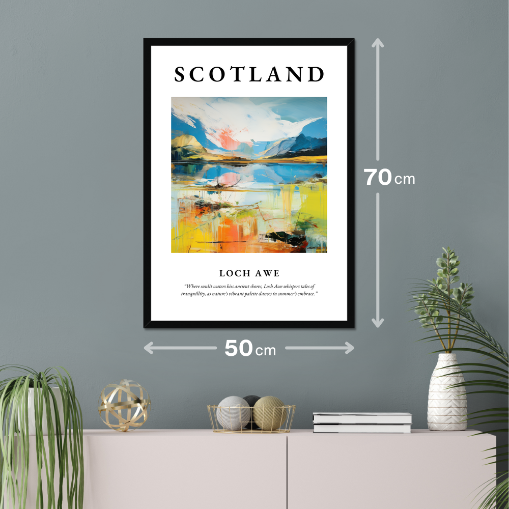 Poster of Loch Awe hanging on a wall