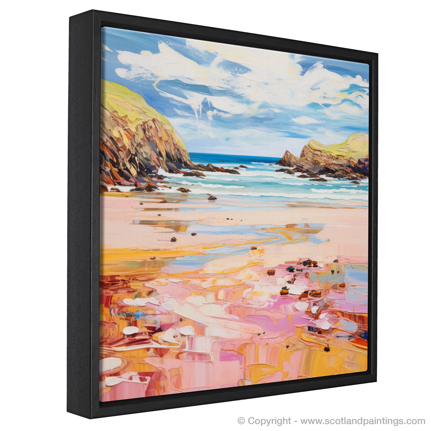 Painting and Art Print of Durness Beach, Sutherland in summer entitled "Summer Bliss at Durness Beach".