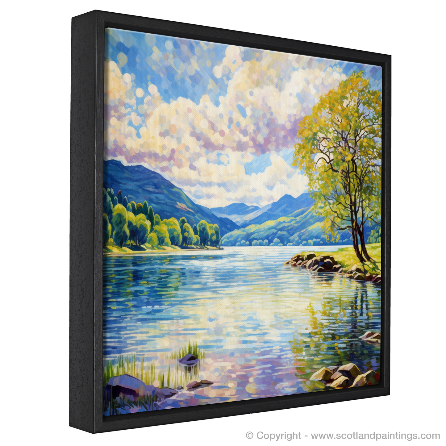 Painting and Art Print of Loch Tay, Perthshire in summer entitled "Summer Serenity at Loch Tay".