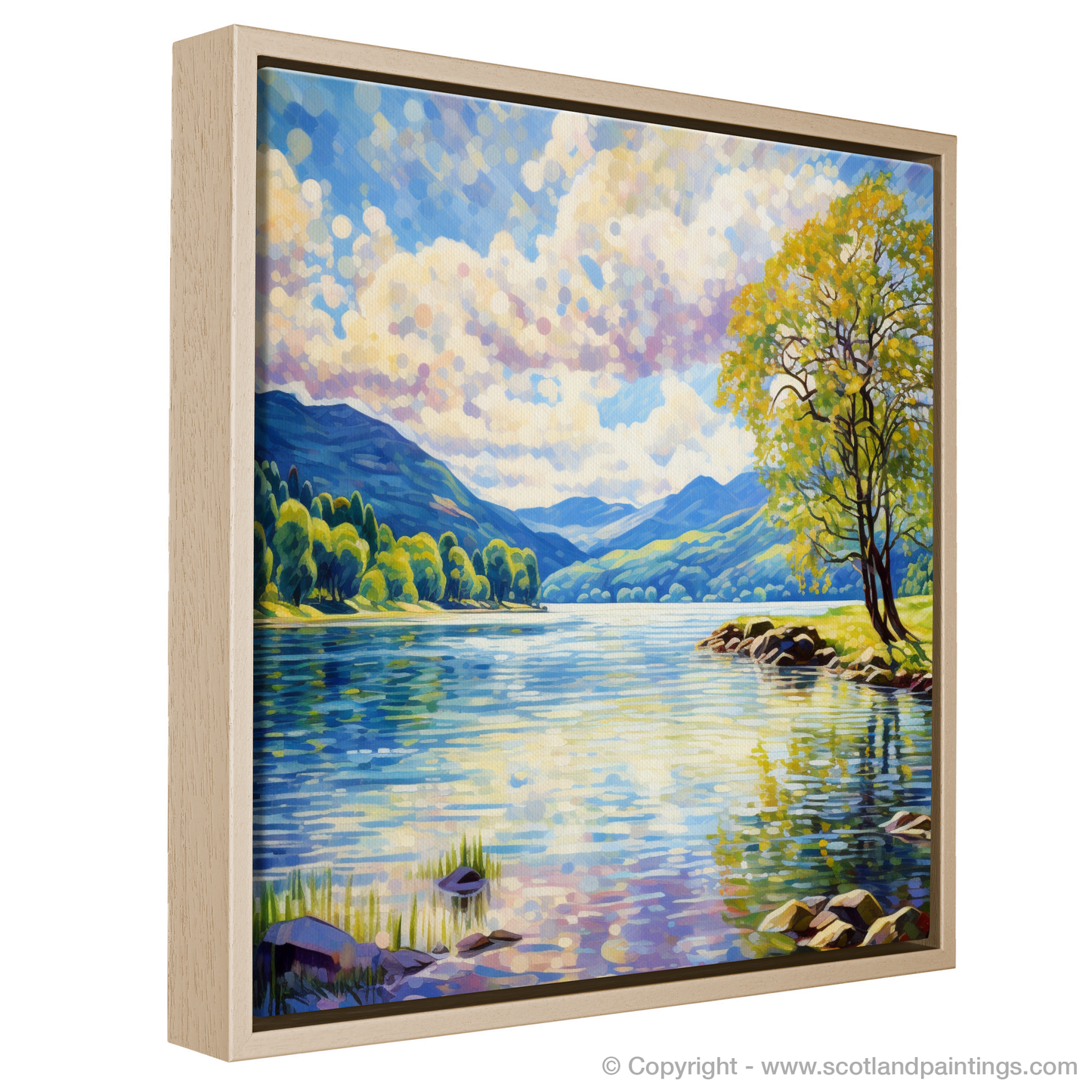 Painting and Art Print of Loch Tay, Perthshire in summer entitled "Summer Serenity at Loch Tay".