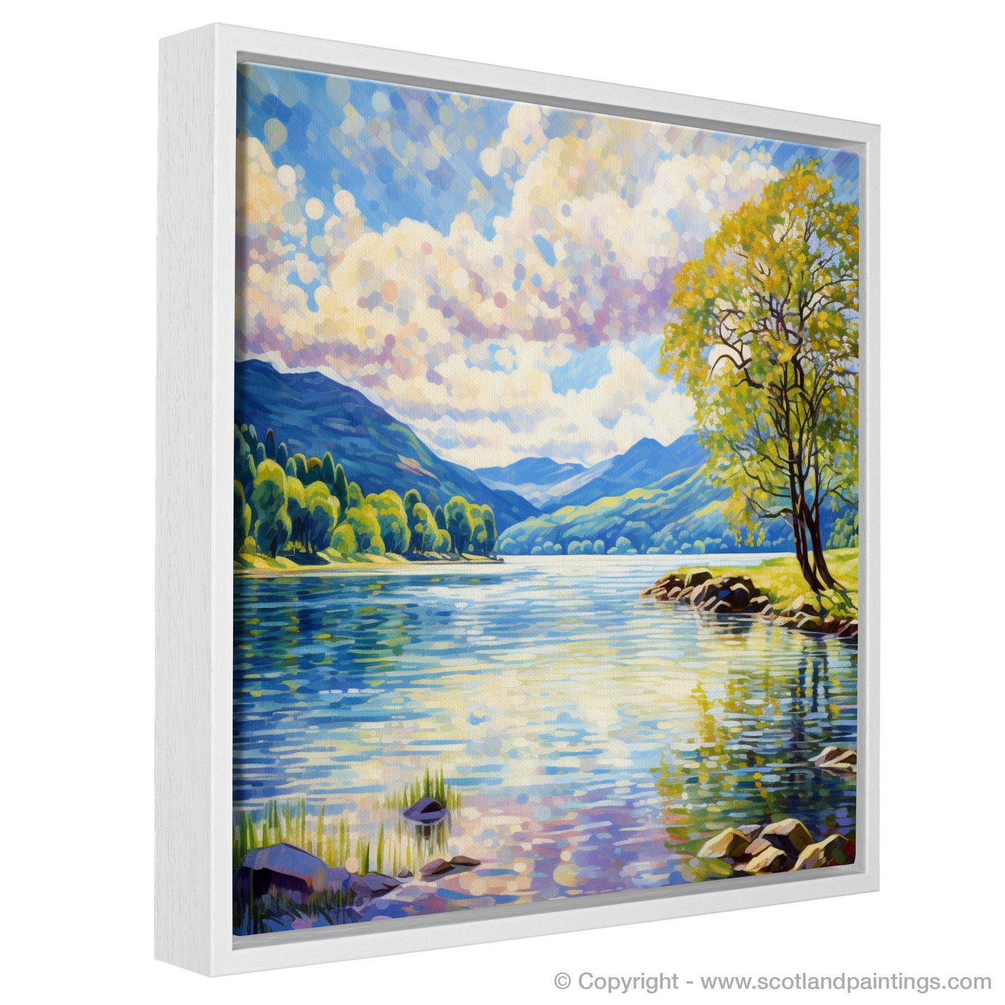 Painting and Art Print of Loch Tay, Perthshire in summer entitled "Summer Serenity at Loch Tay".