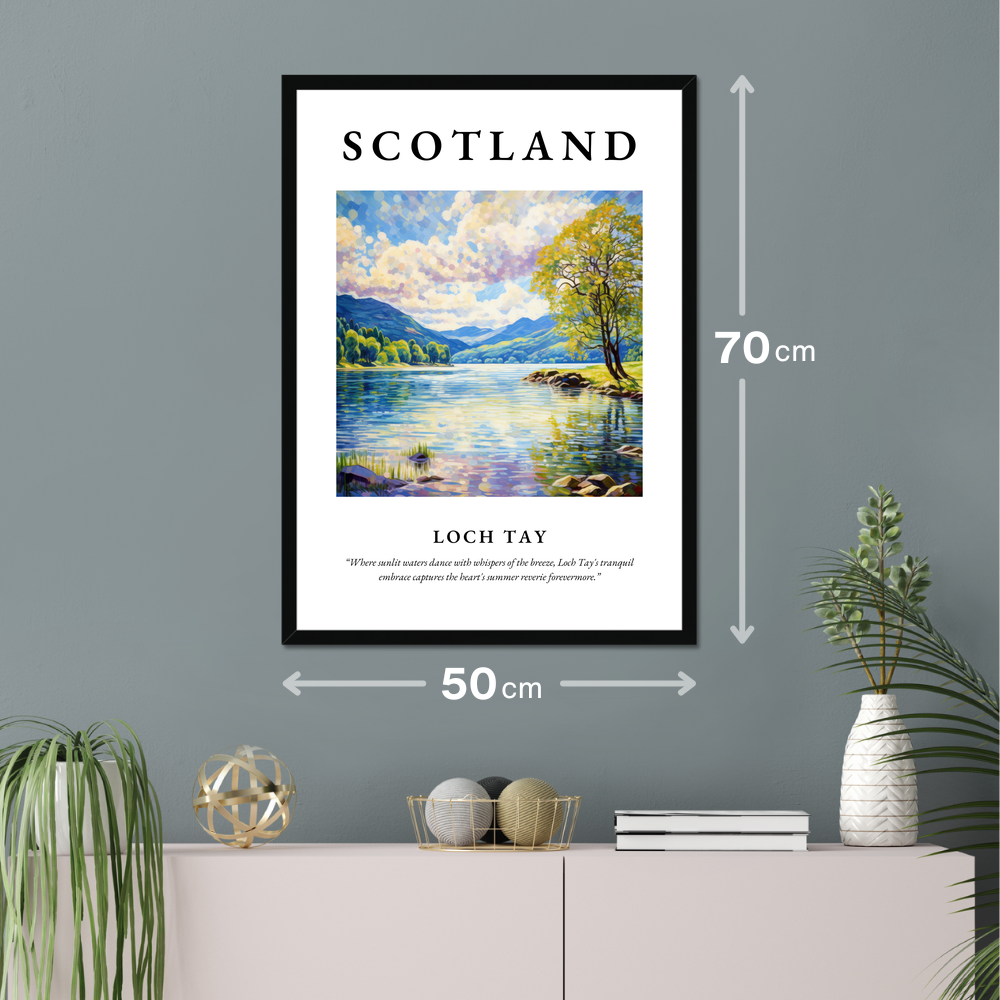 Poster of Loch Tay hanging on a wall