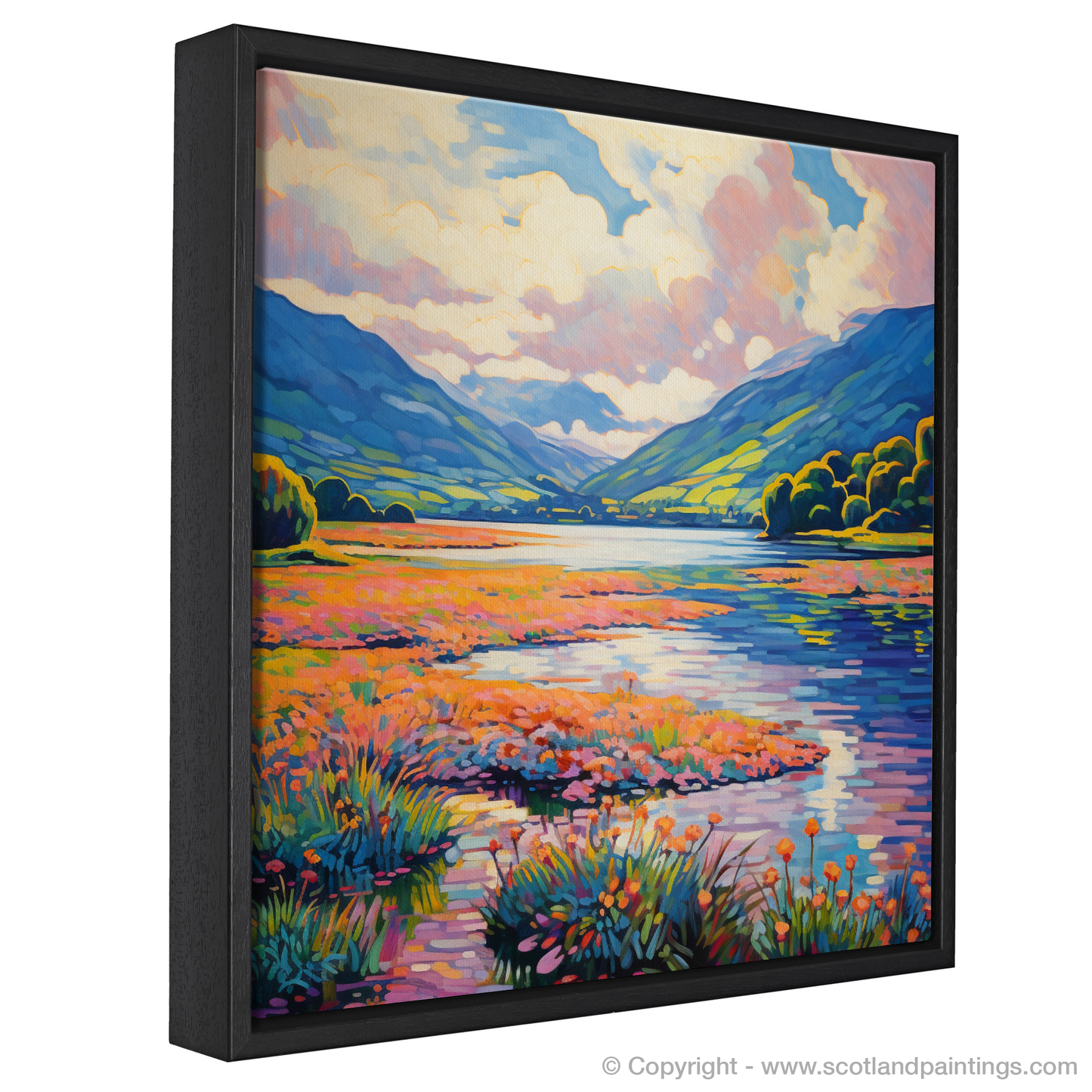 Painting and Art Print of Loch Tay, Perthshire in summer entitled "Summer Serenade by Loch Tay".