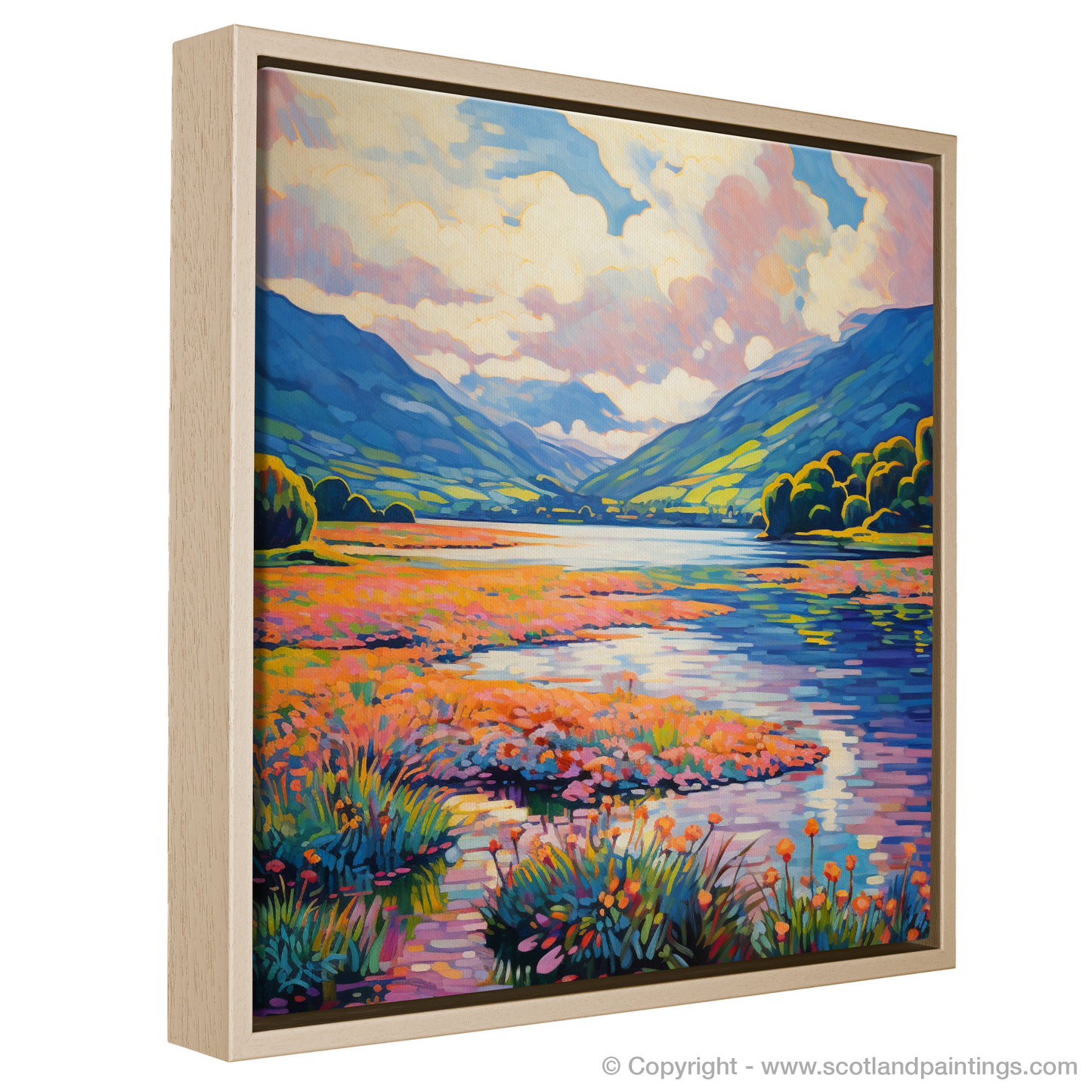 Painting and Art Print of Loch Tay, Perthshire in summer entitled "Summer Serenade by Loch Tay".