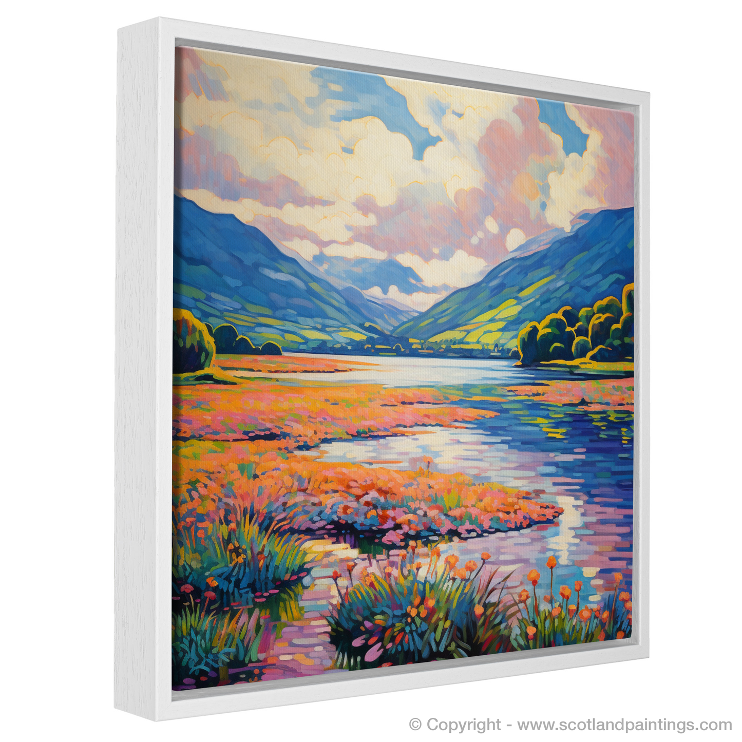 Painting and Art Print of Loch Tay, Perthshire in summer entitled "Summer Serenade by Loch Tay".