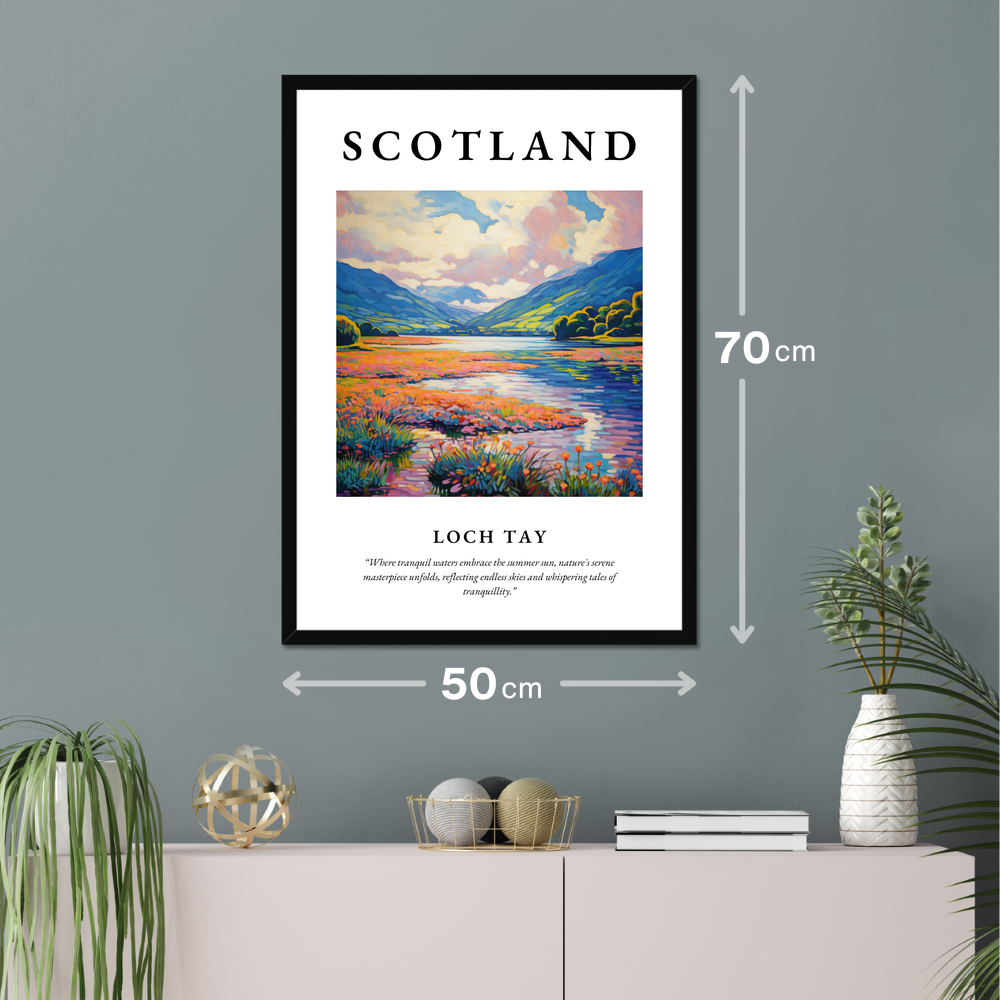 Poster of Loch Tay hanging on a wall