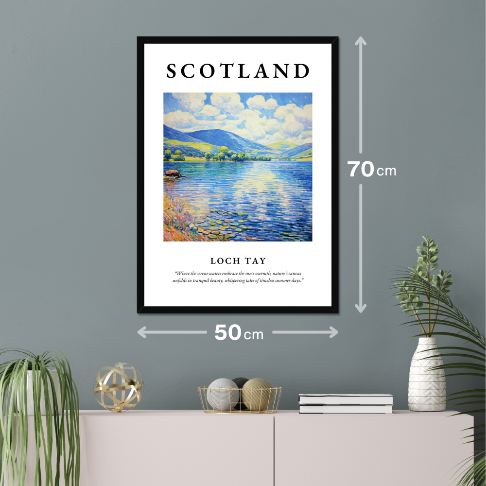 Poster of Loch Tay hanging on a wall