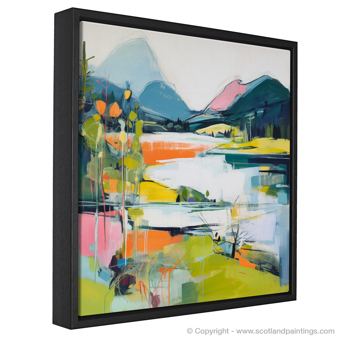 Painting and Art Print of Loch Lochy, Highlands in summer entitled "Summer Splendour of Loch Lochy".