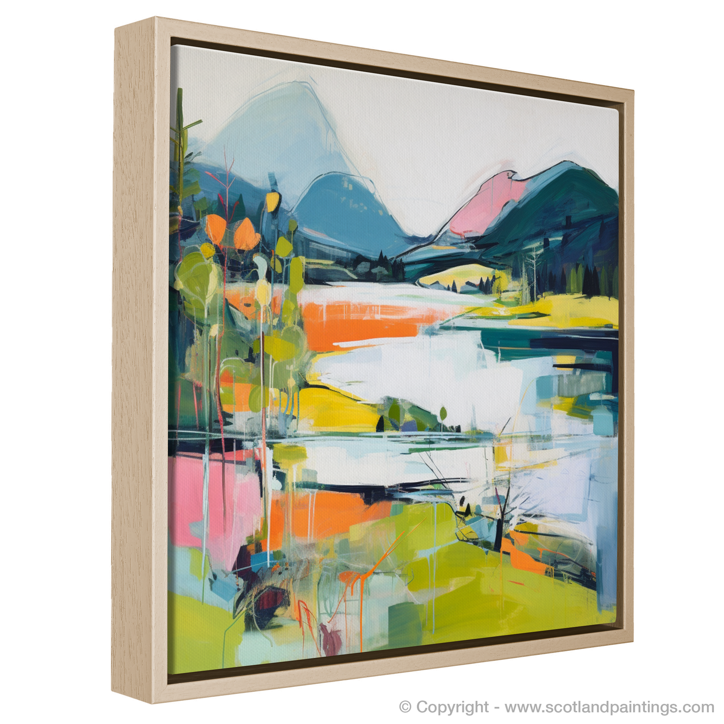 Painting and Art Print of Loch Lochy, Highlands in summer entitled "Summer Splendour of Loch Lochy".