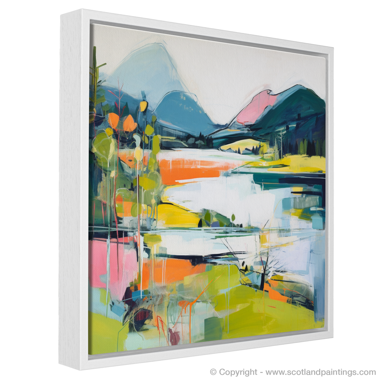 Painting and Art Print of Loch Lochy, Highlands in summer entitled "Summer Splendour of Loch Lochy".