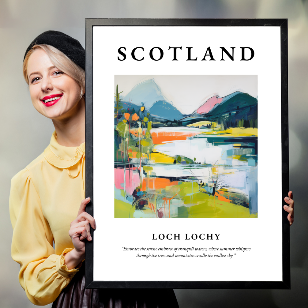 Person holding a poster of Loch Lochy