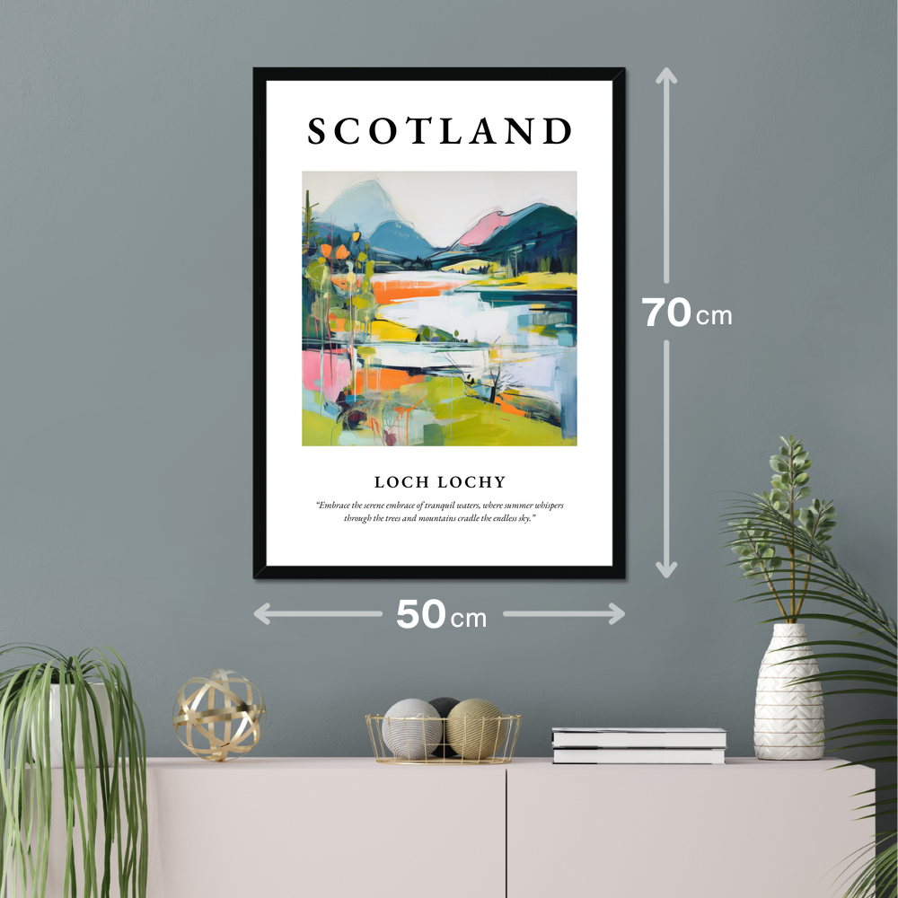 Poster of Loch Lochy hanging on a wall