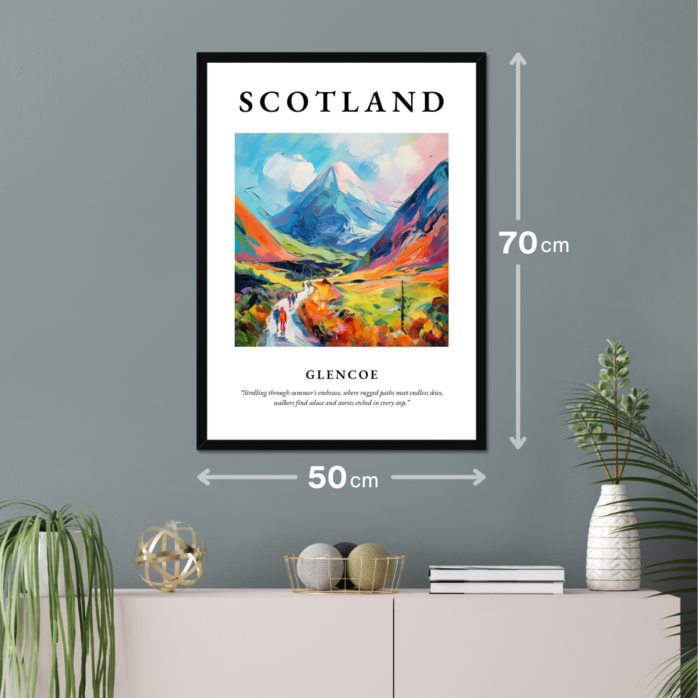 Poster of Glencoe hanging on a wall