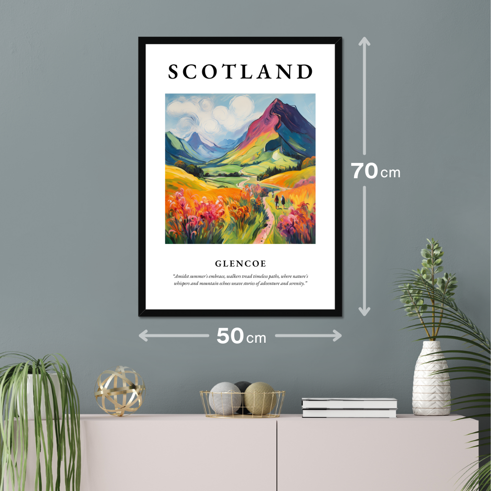 Poster of Glencoe hanging on a wall