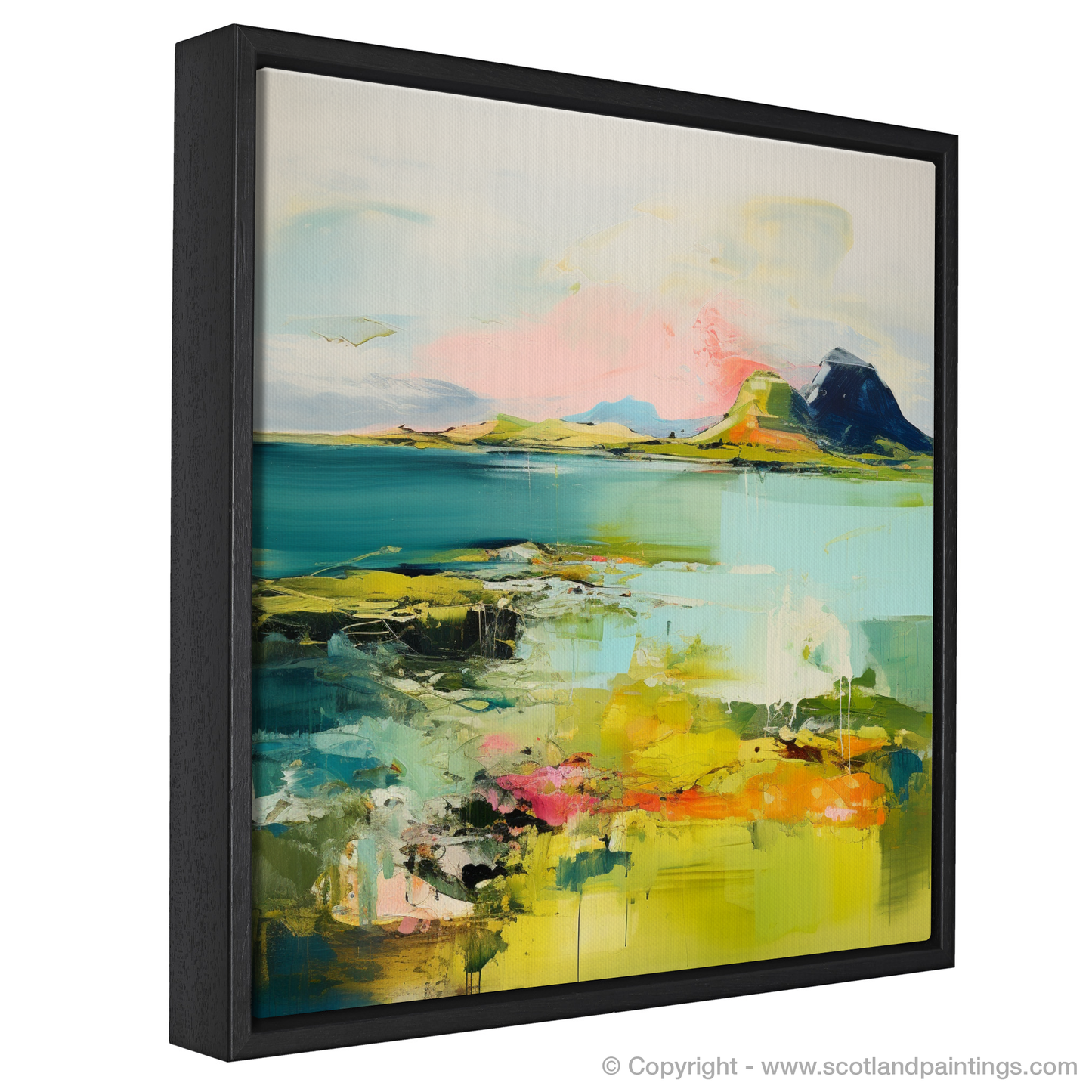 Painting and Art Print of Isle of Raasay, Inner Hebrides in summer entitled "Summer Essence of Raasay".