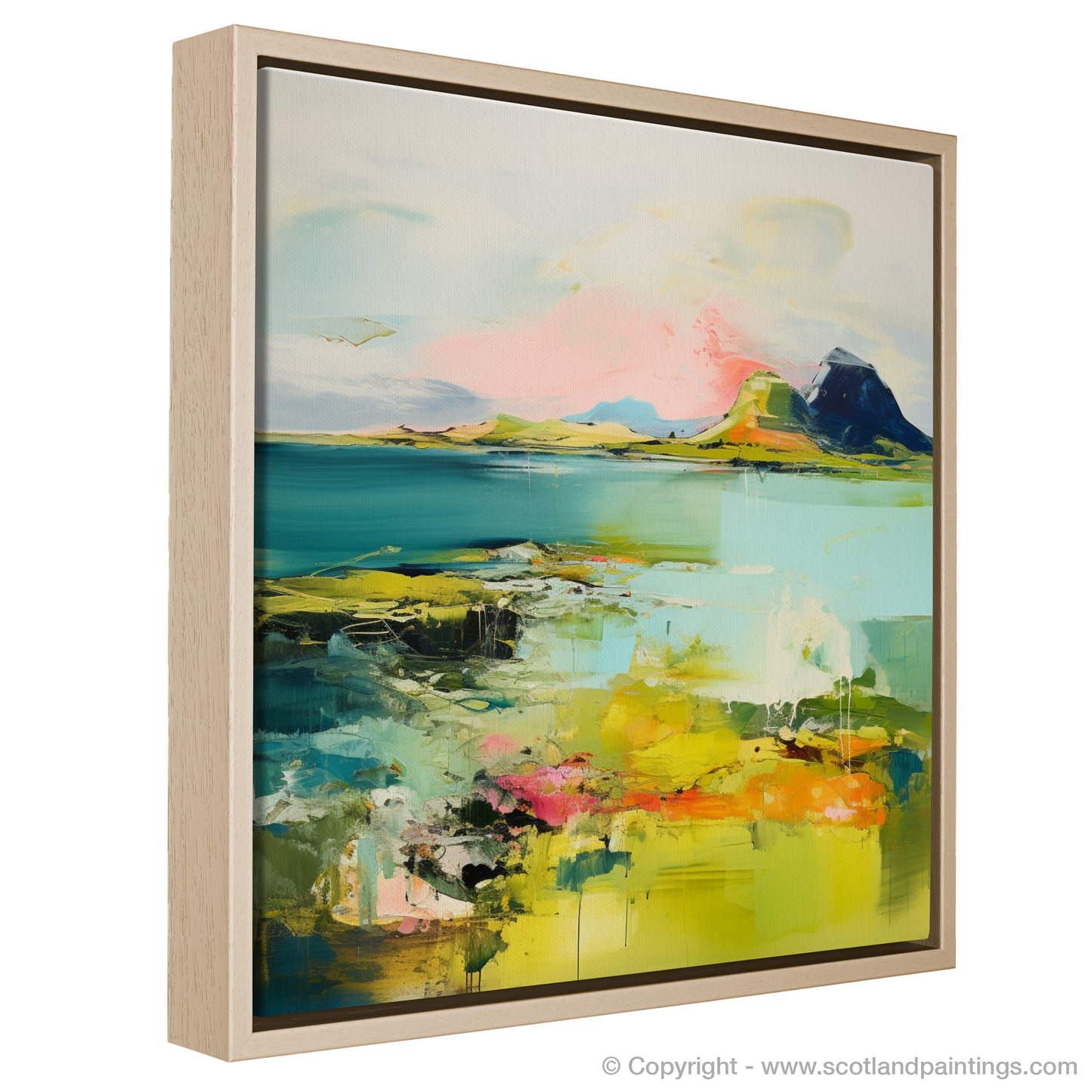 Painting and Art Print of Isle of Raasay, Inner Hebrides in summer entitled "Summer Essence of Raasay".