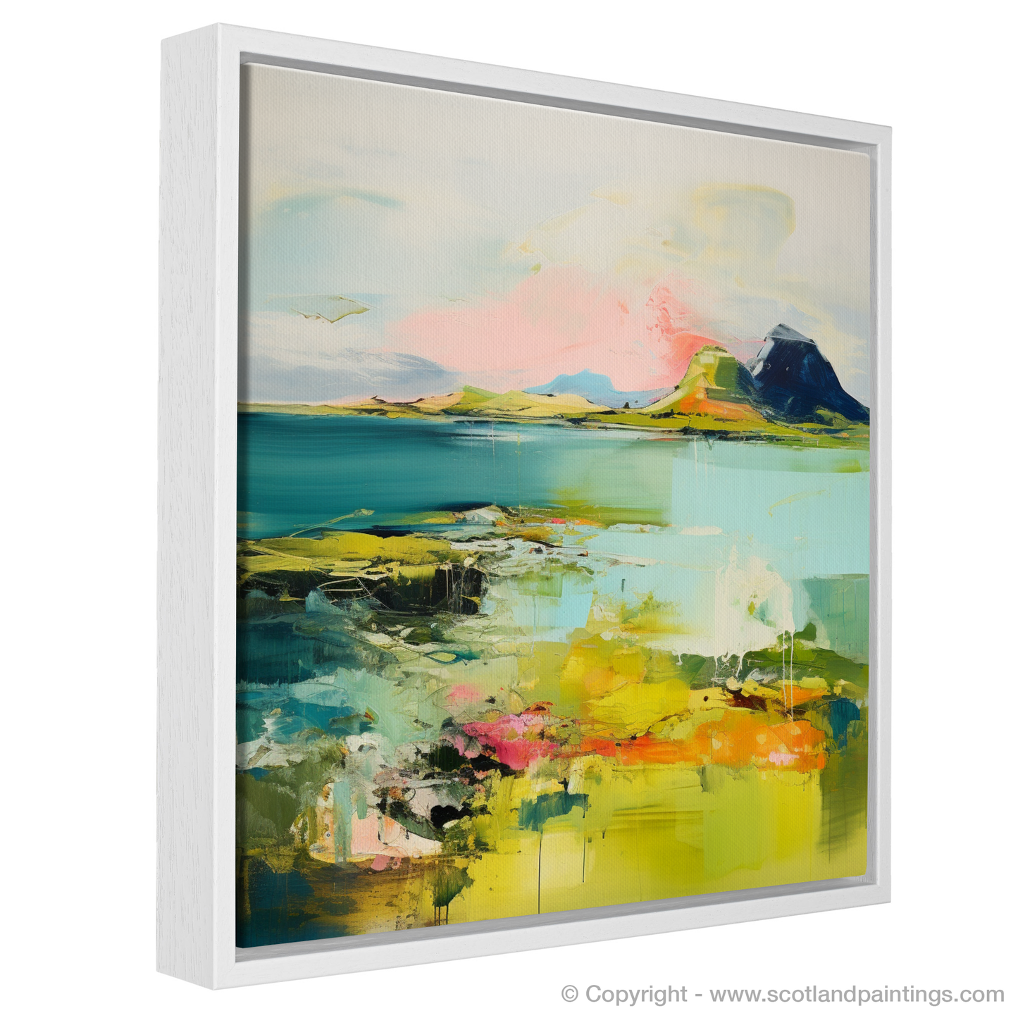 Painting and Art Print of Isle of Raasay, Inner Hebrides in summer entitled "Summer Essence of Raasay".