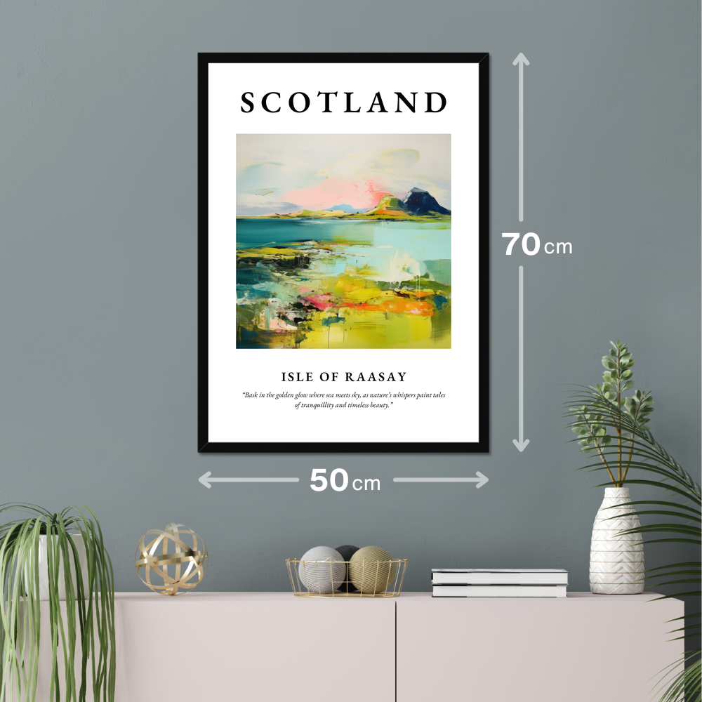 Poster of Isle of Raasay hanging on a wall