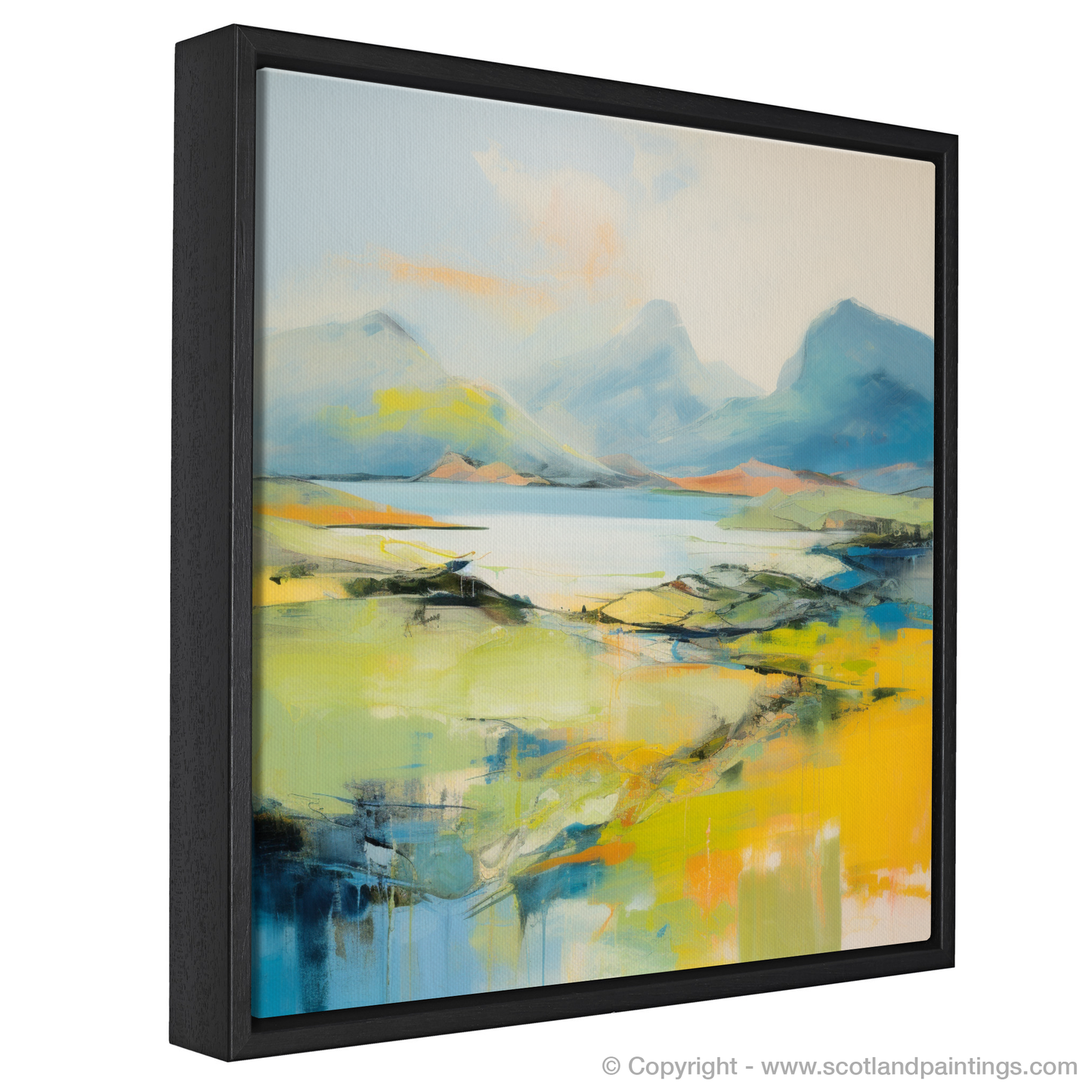 Painting and Art Print of Isle of Raasay, Inner Hebrides in summer entitled "Abstract Symphony of Raasay Summer".