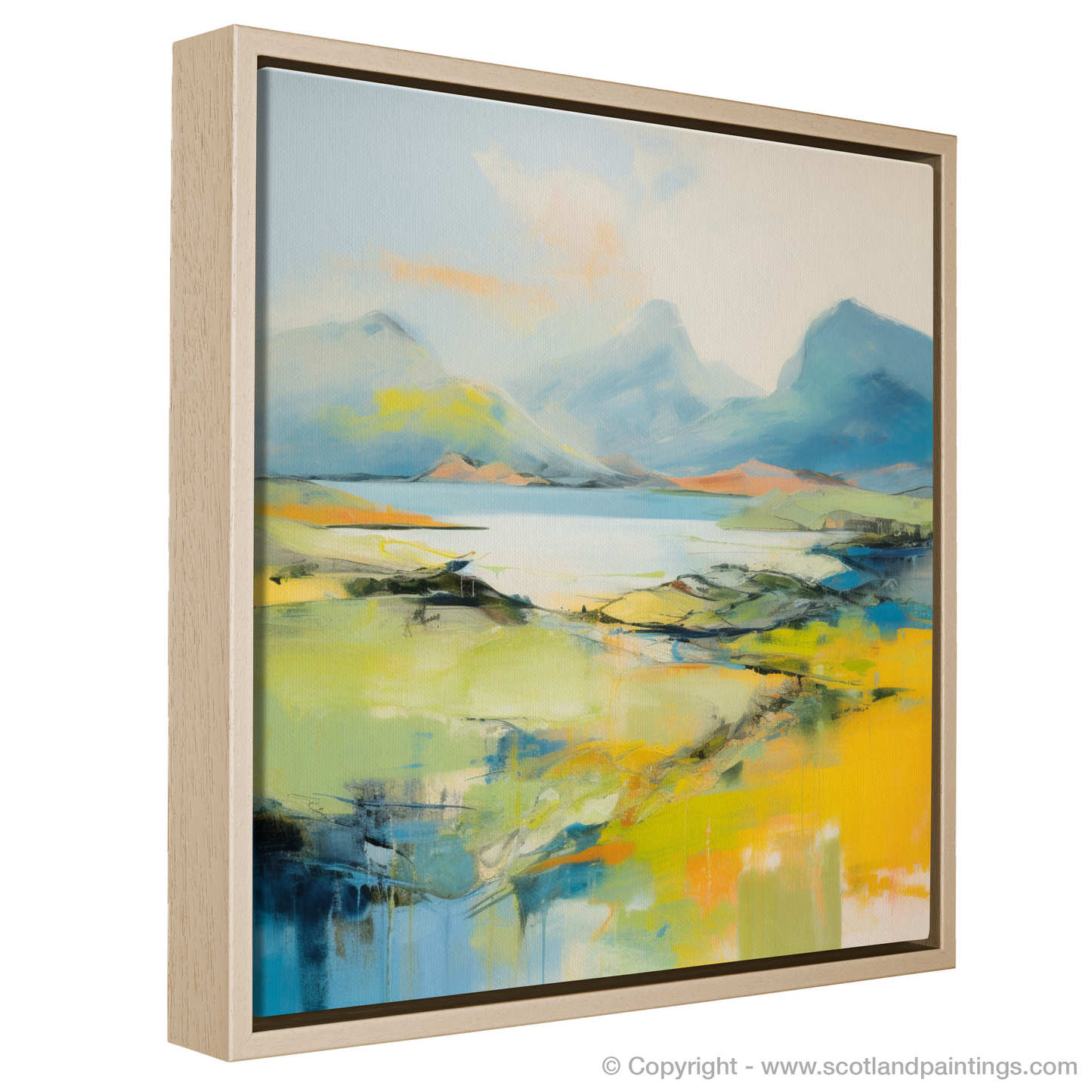 Painting and Art Print of Isle of Raasay, Inner Hebrides in summer entitled "Abstract Symphony of Raasay Summer".