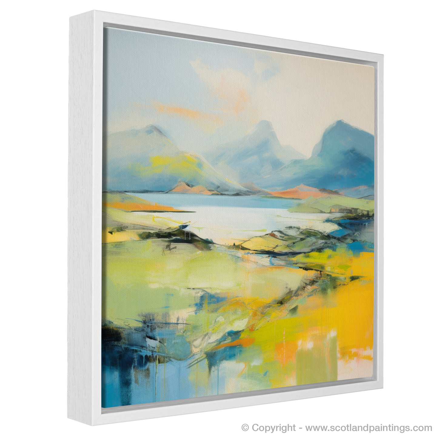 Painting and Art Print of Isle of Raasay, Inner Hebrides in summer entitled "Abstract Symphony of Raasay Summer".