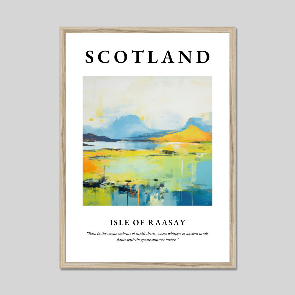 Poster in a natural frame with the word Scotland