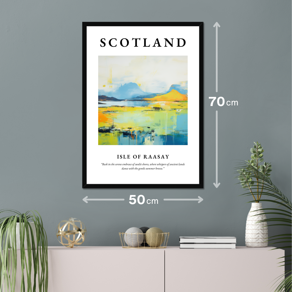 Poster of Isle of Raasay hanging on a wall