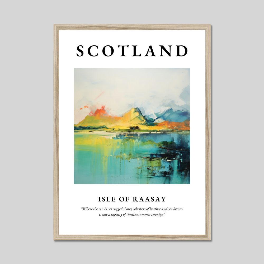 Poster in a natural frame with the word Scotland