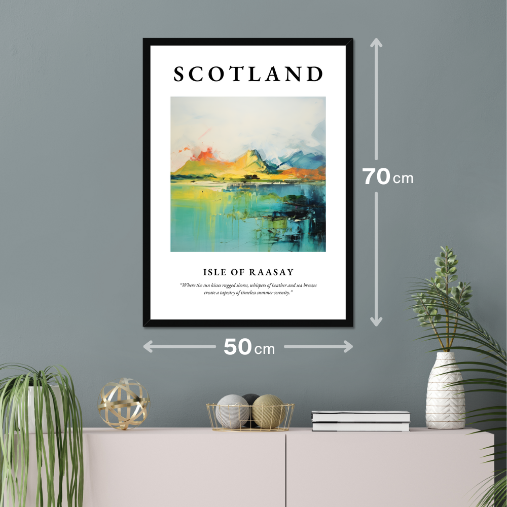 Poster of Isle of Raasay hanging on a wall