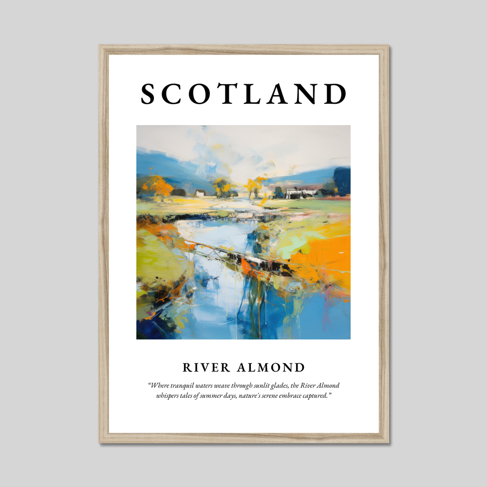 Poster in a natural frame with the word Scotland