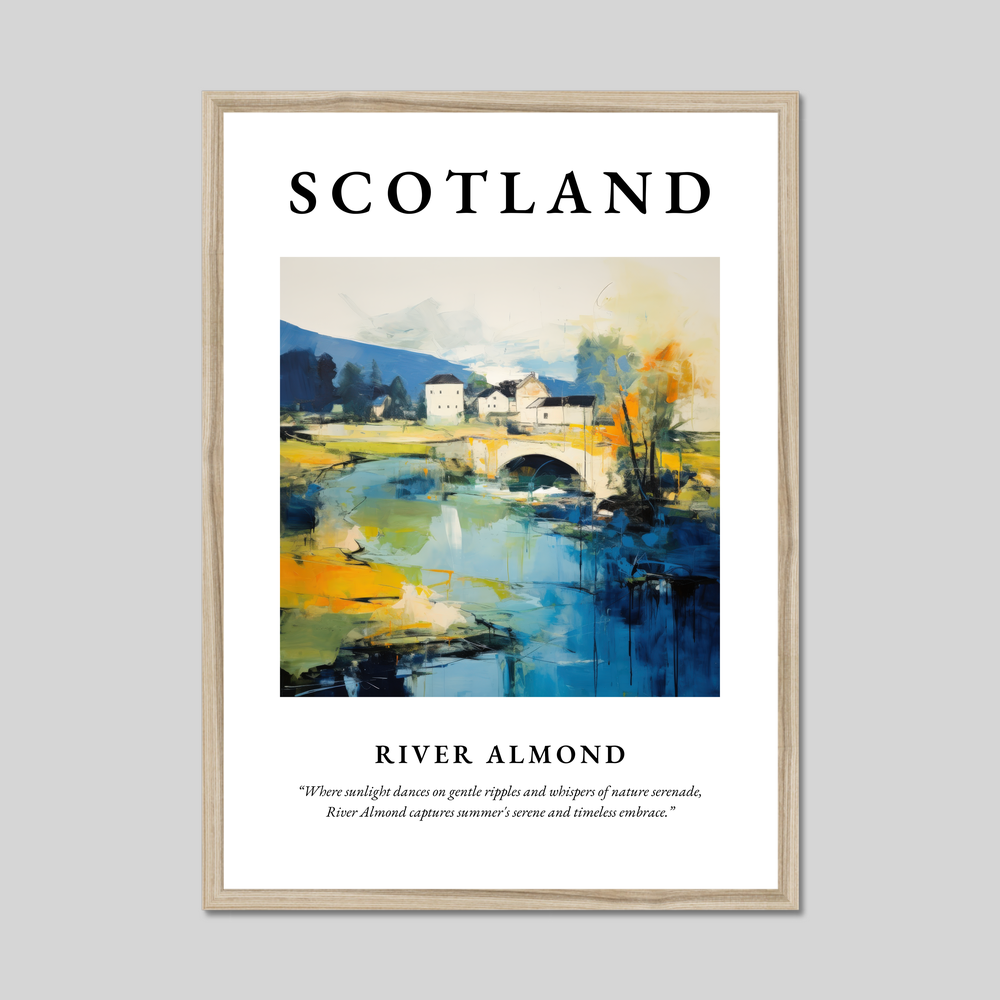 Poster in a natural frame with the word Scotland