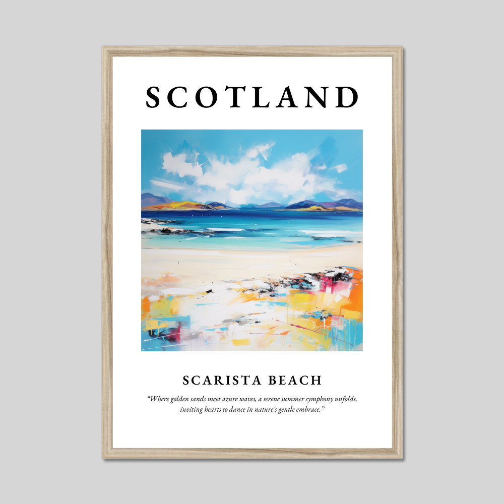 Poster in a natural frame with the word Scotland