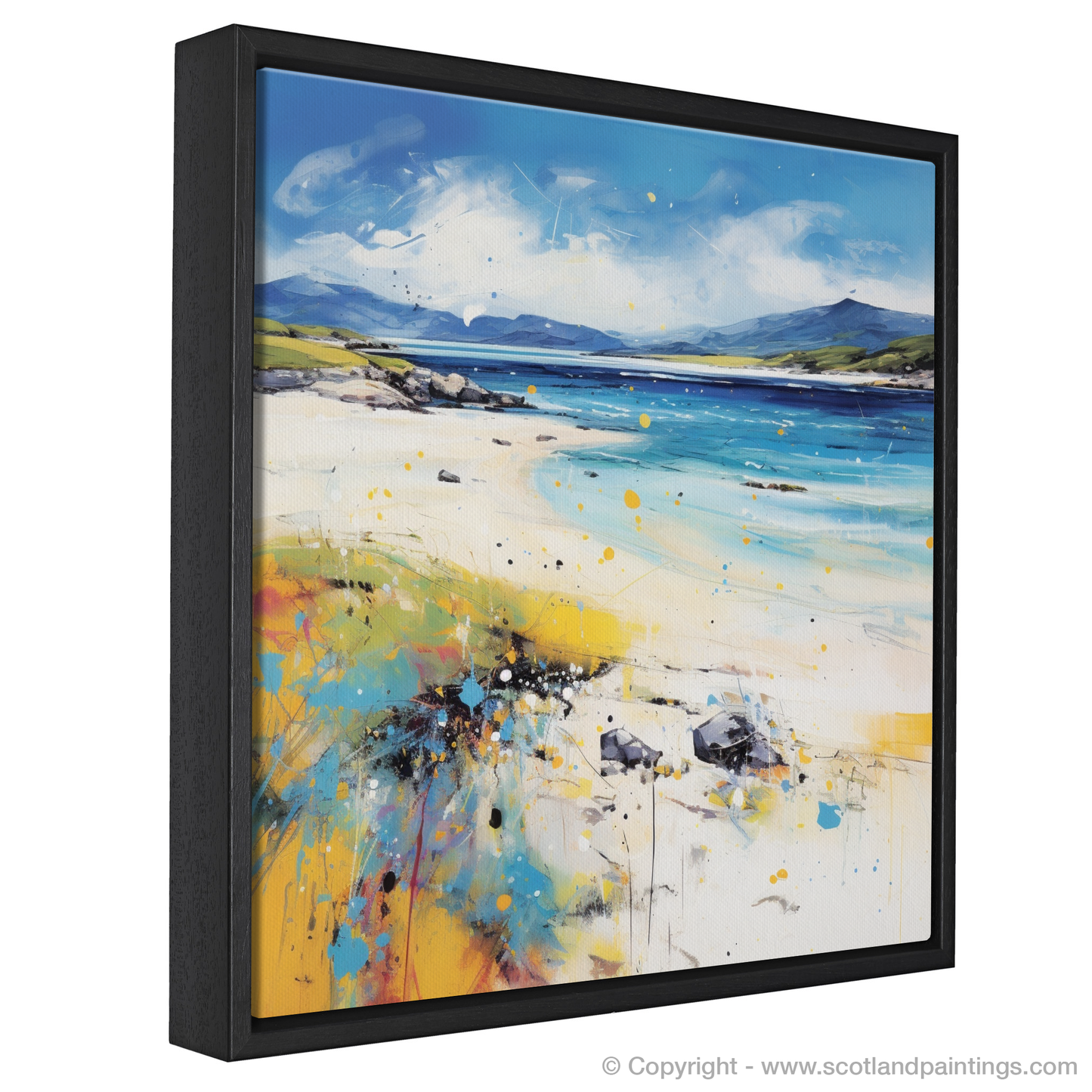 Painting and Art Print of Scarista Beach, Isle of Harris in summer entitled "Summer Breeze at Scarista Beach".