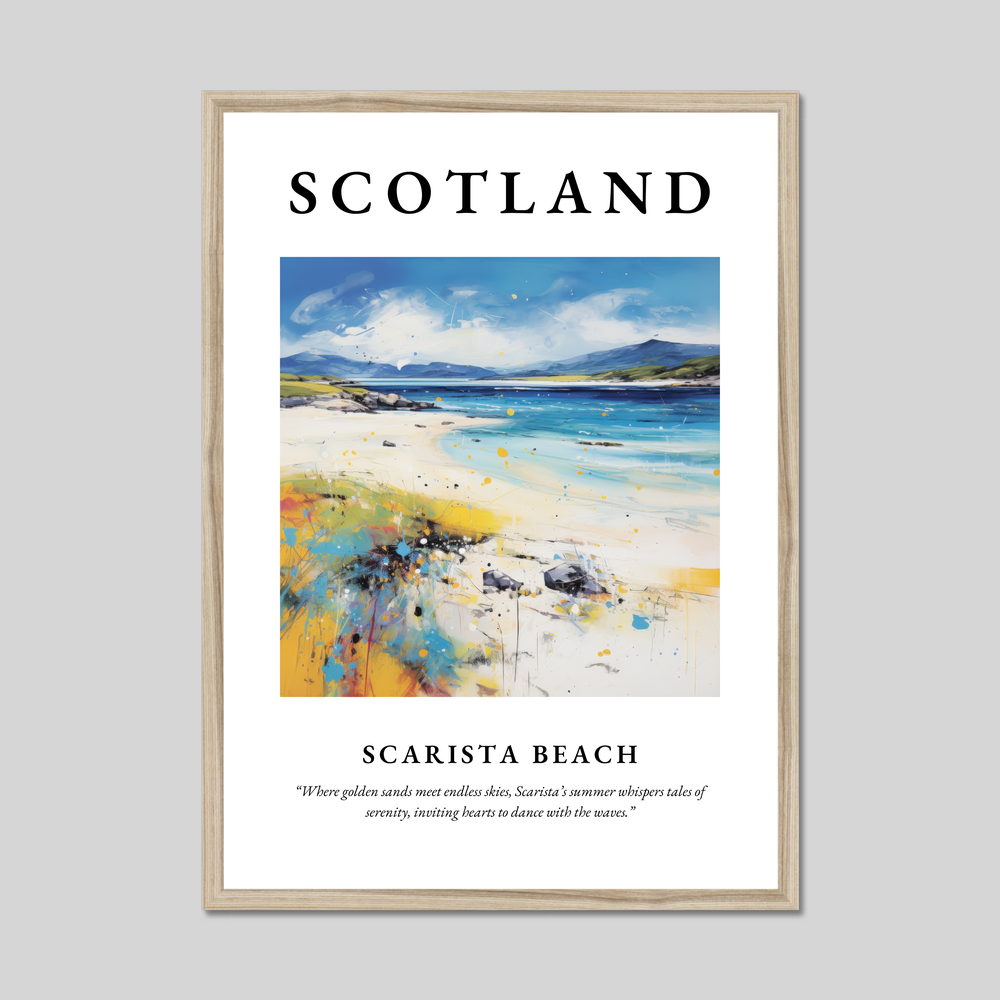 Poster in a natural frame with the word Scotland