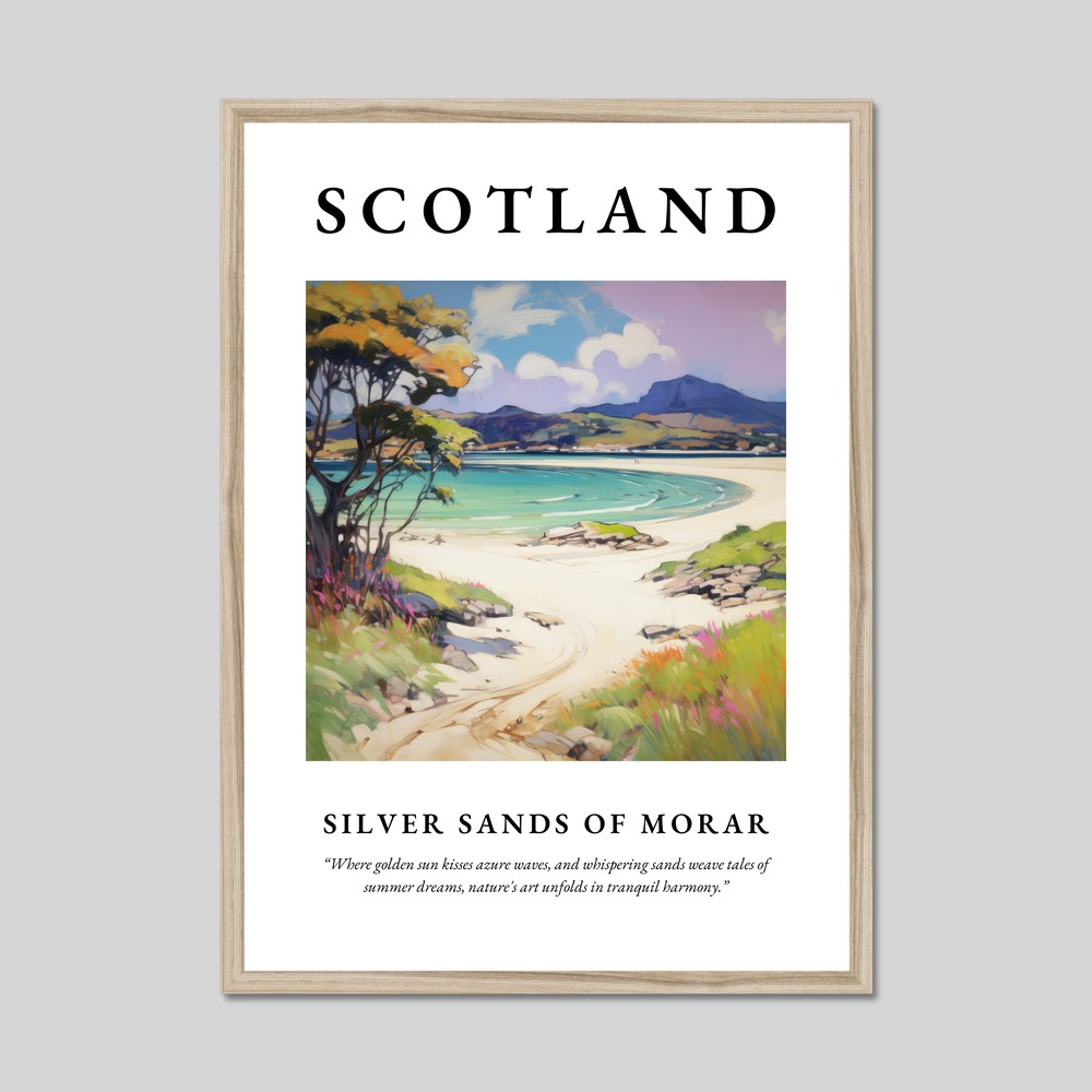 Poster in a natural frame with the word Scotland