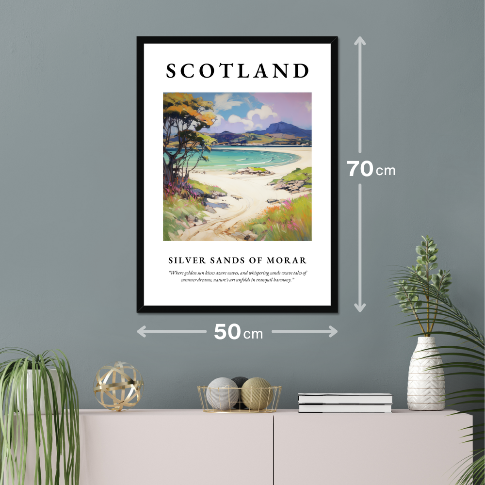 Poster of Silver Sands of Morar hanging on a wall