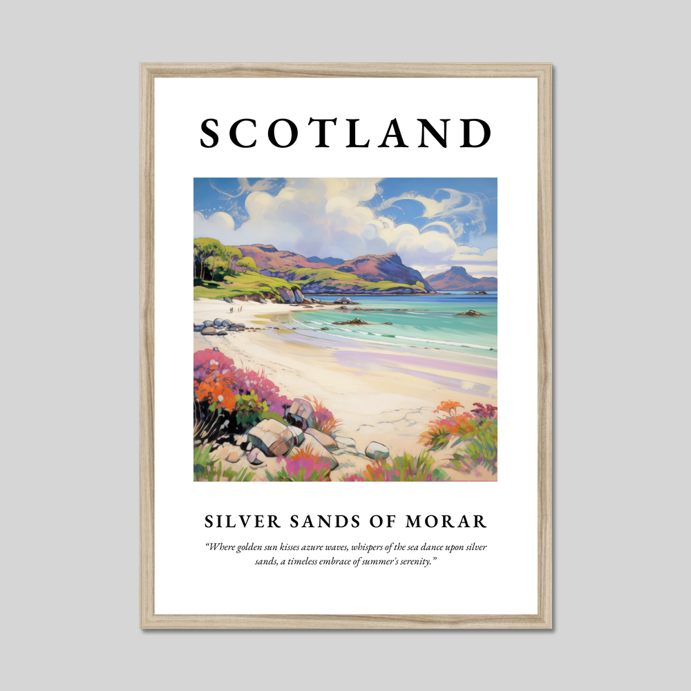 Poster in a natural frame with the word Scotland