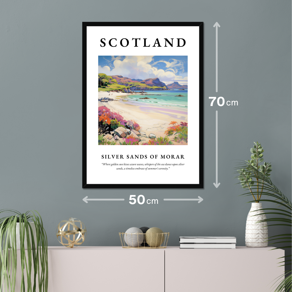 Poster of Silver Sands of Morar hanging on a wall