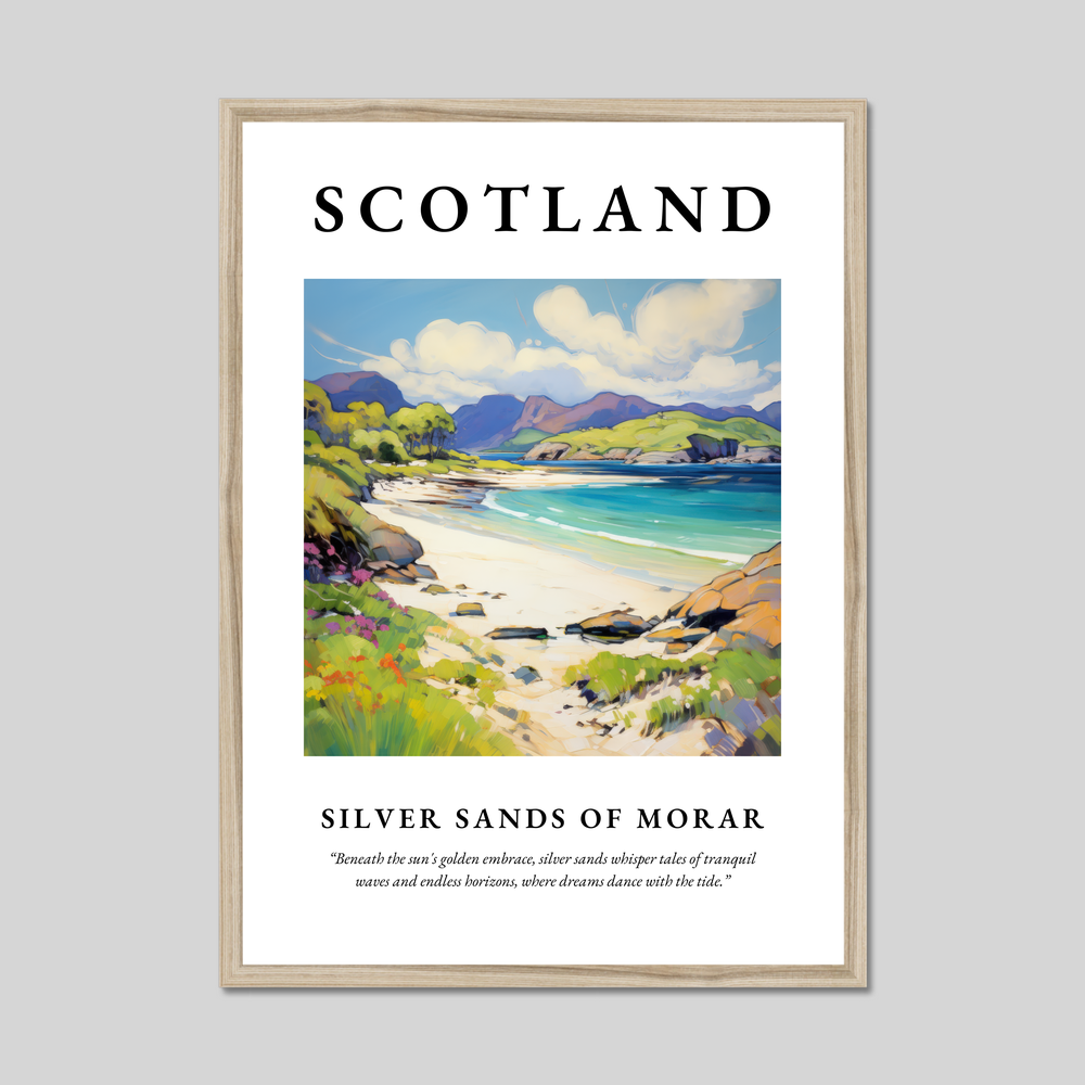 Poster in a natural frame with the word Scotland