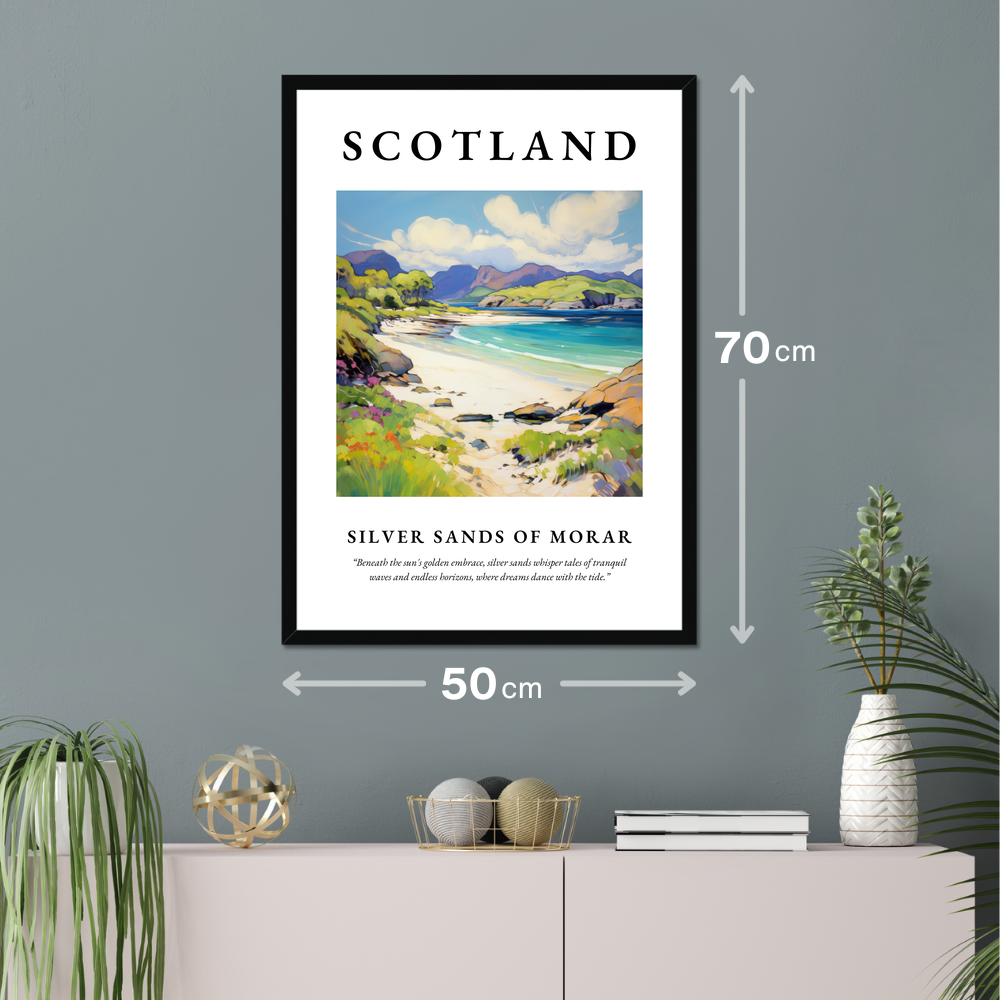 Poster of Silver Sands of Morar hanging on a wall