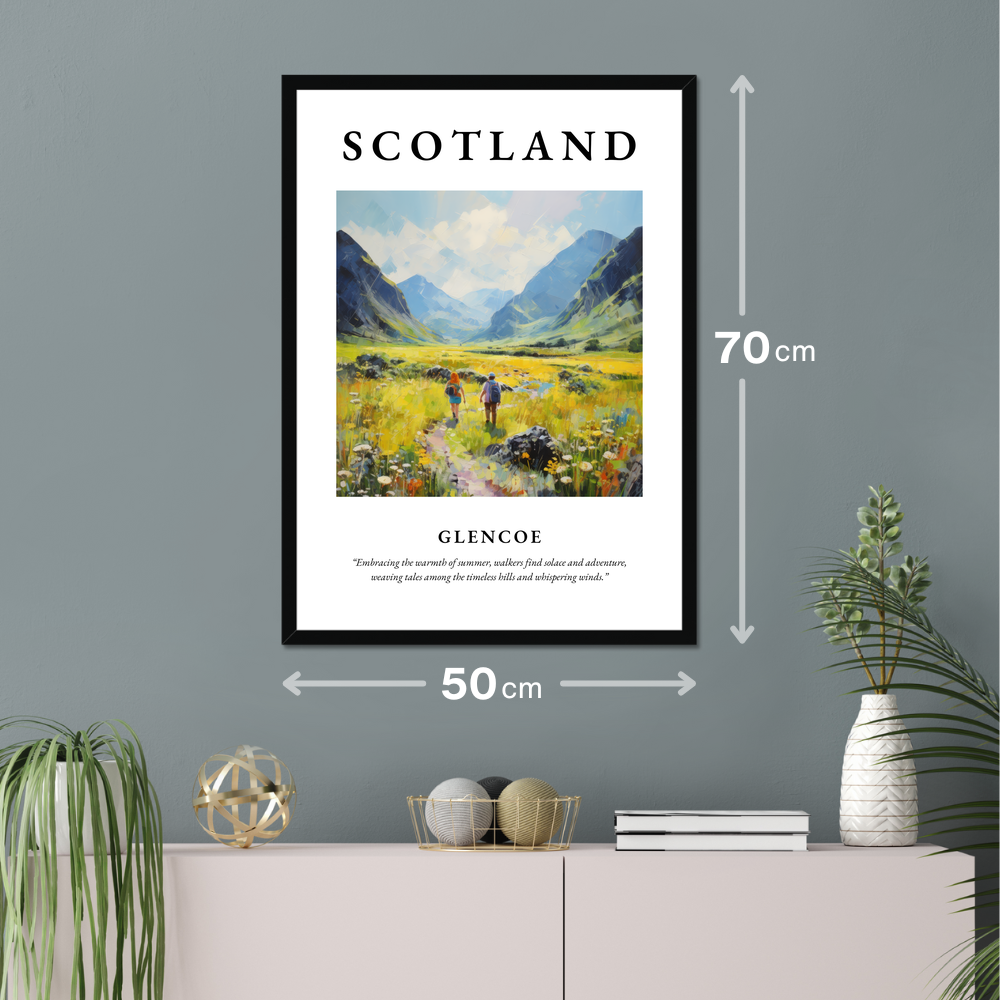 Poster of Glencoe hanging on a wall