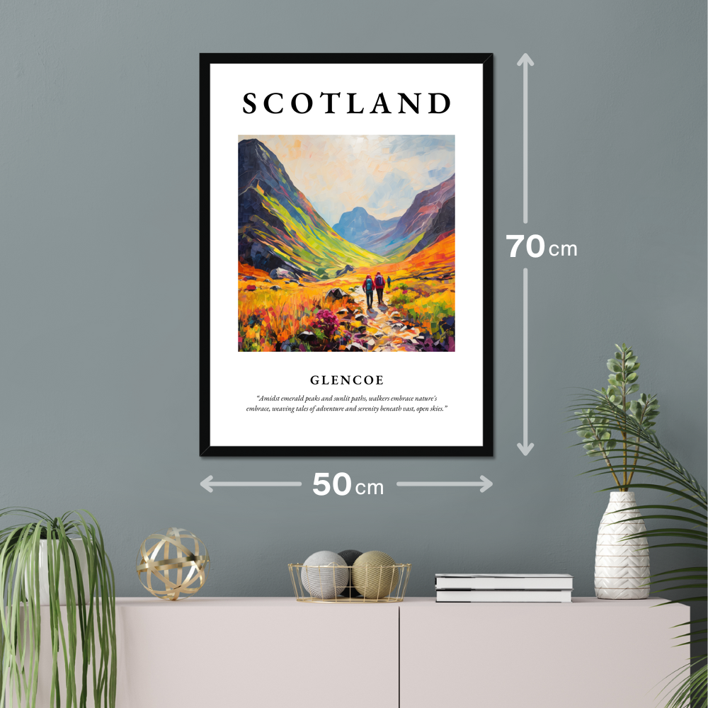 Poster of Glencoe hanging on a wall