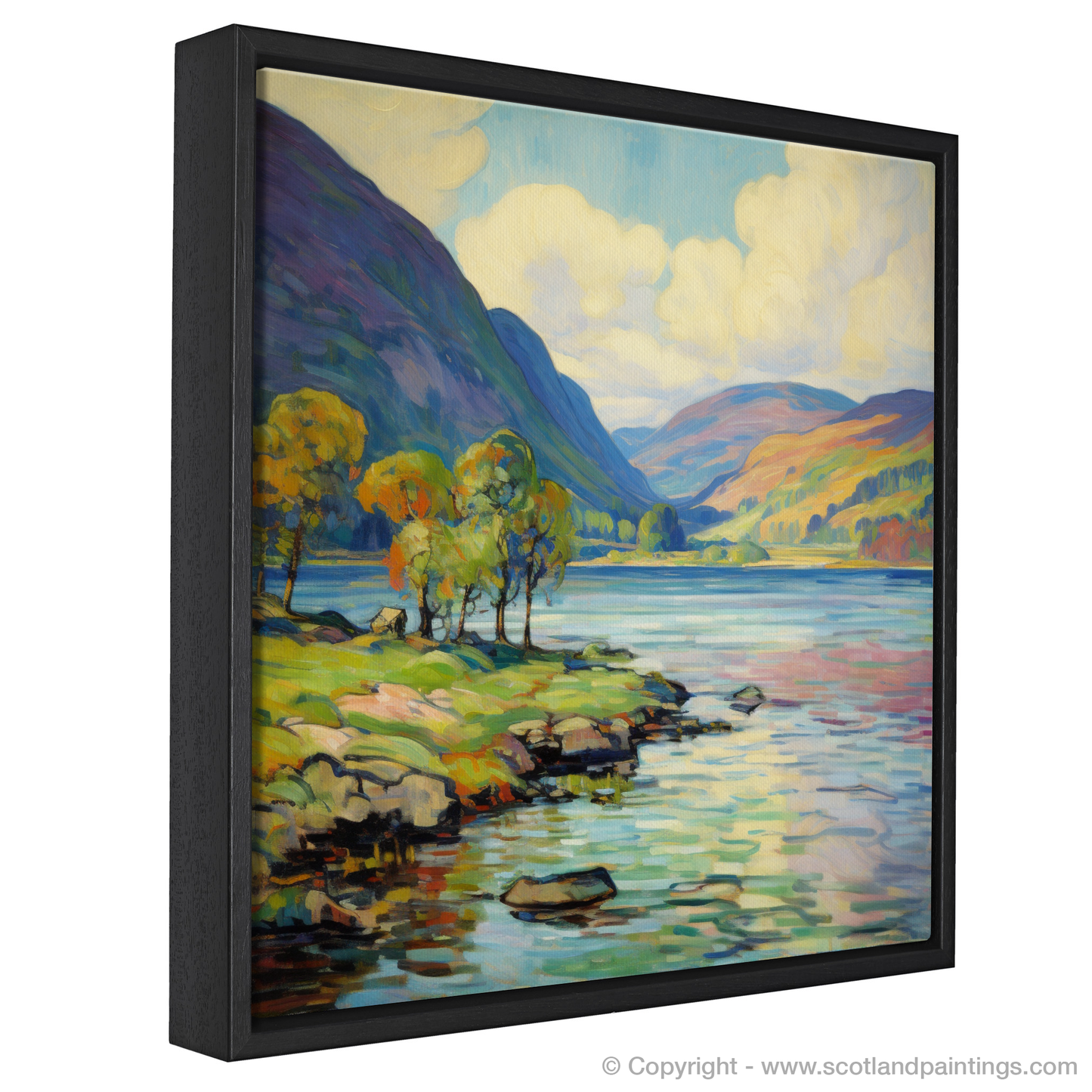 Painting and Art Print of Loch Ness, Highlands in summer. Summer Brilliance at Loch Ness.