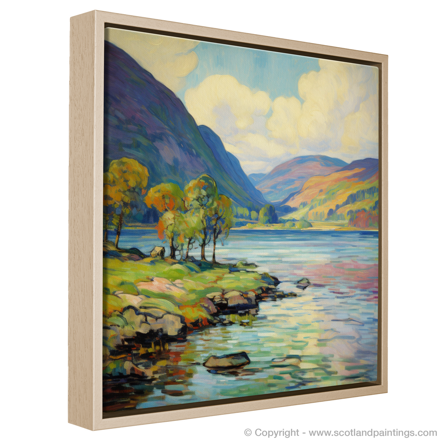 Painting and Art Print of Loch Ness, Highlands in summer. Summer Brilliance at Loch Ness.