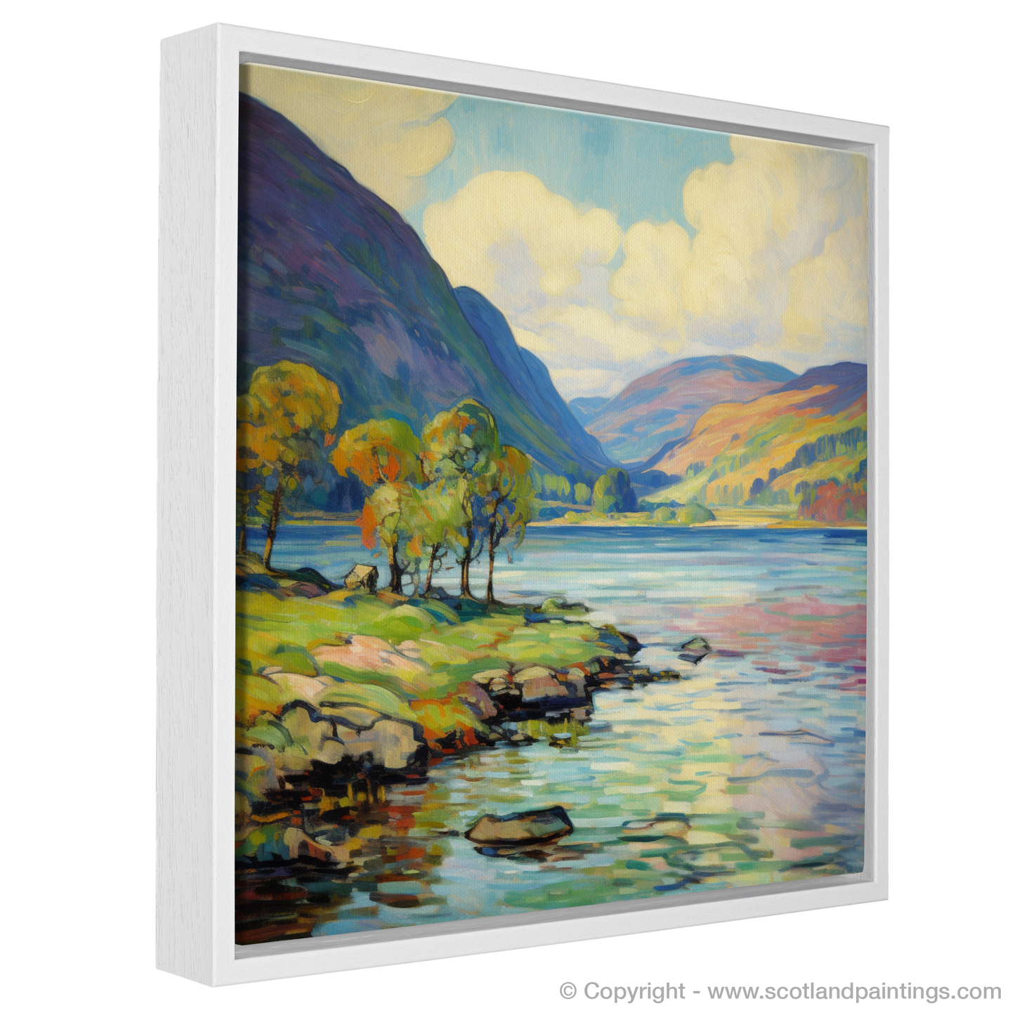 Painting and Art Print of Loch Ness, Highlands in summer. Summer Brilliance at Loch Ness.