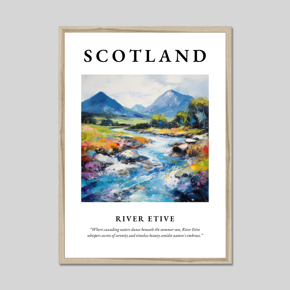 Poster in a natural frame with the word Scotland