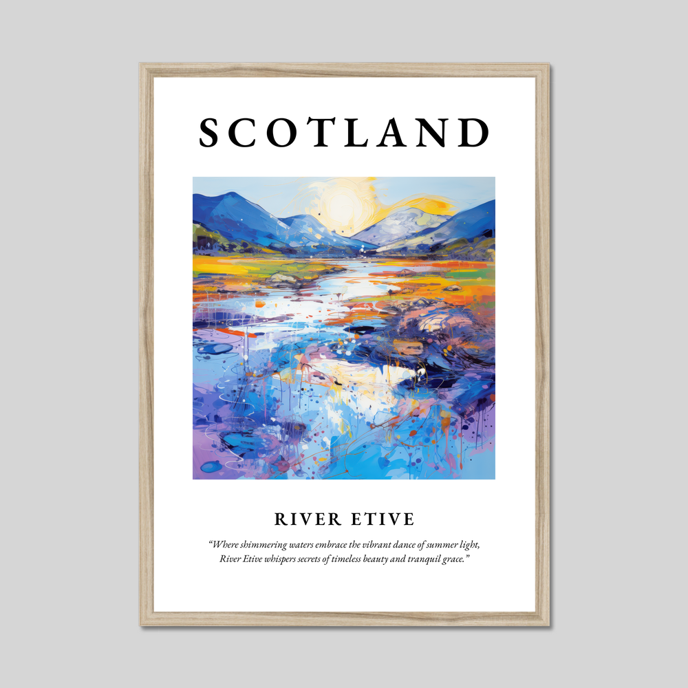 Poster in a natural frame with the word Scotland