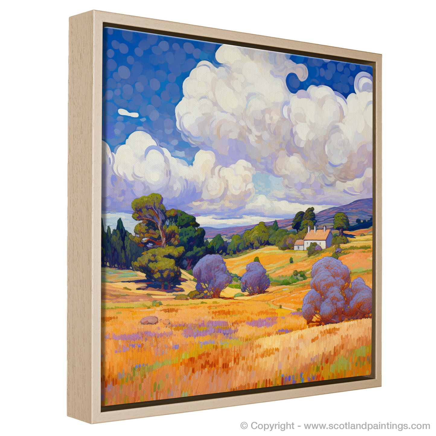 Painting and Art Print of Glenlivet, Moray in summer entitled "Summer Serenade in Glenlivet Moray".